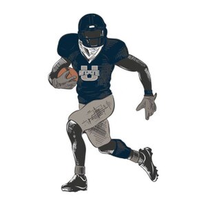 U-State Football Player Running